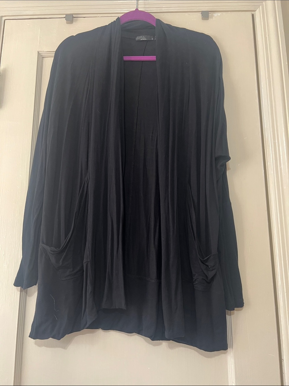 Prana Black Open-Front Cardigan